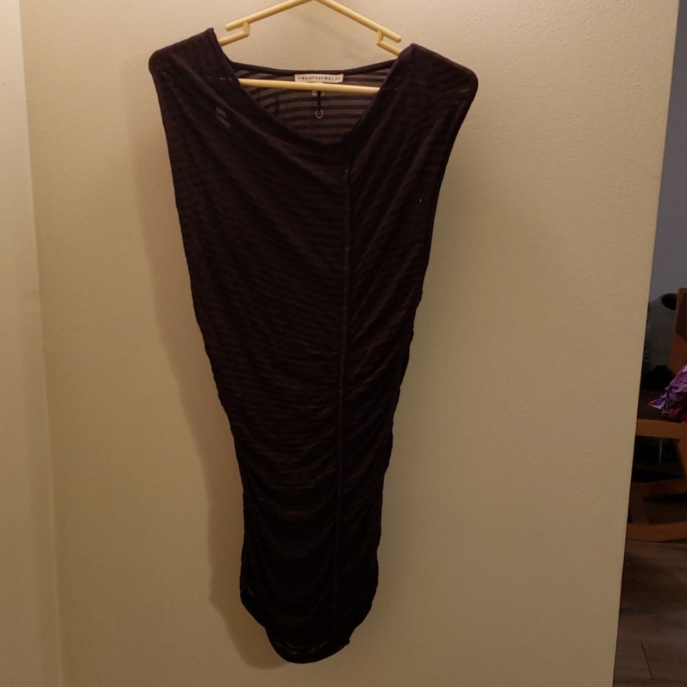 Twenty8Twelve Black slim fit buttn dwn front dress